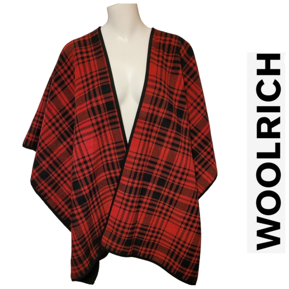 Woolrich Reversible Shaw Poncho - Picture 1 of 5